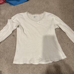 Brandy Melville Women's White and Cream Shirt